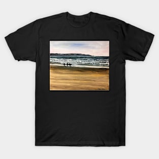 Surfers on Llangennith Beach T-Shirt